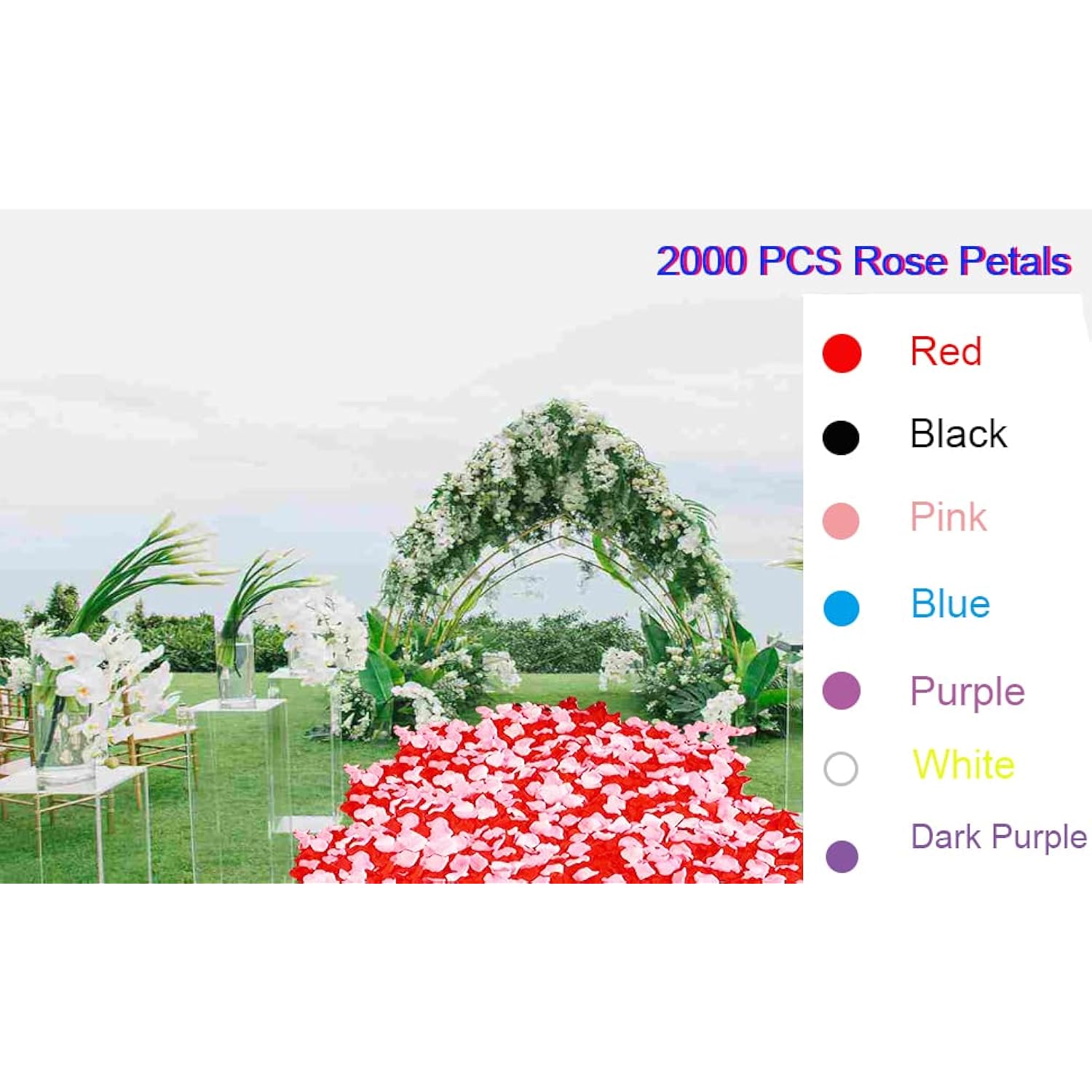2000 Pcs Artificial Silk Rose Petals, Artificial Flowers For Decoration Wedding Party,Valentine Day, Event,Romantic Night (Violet)