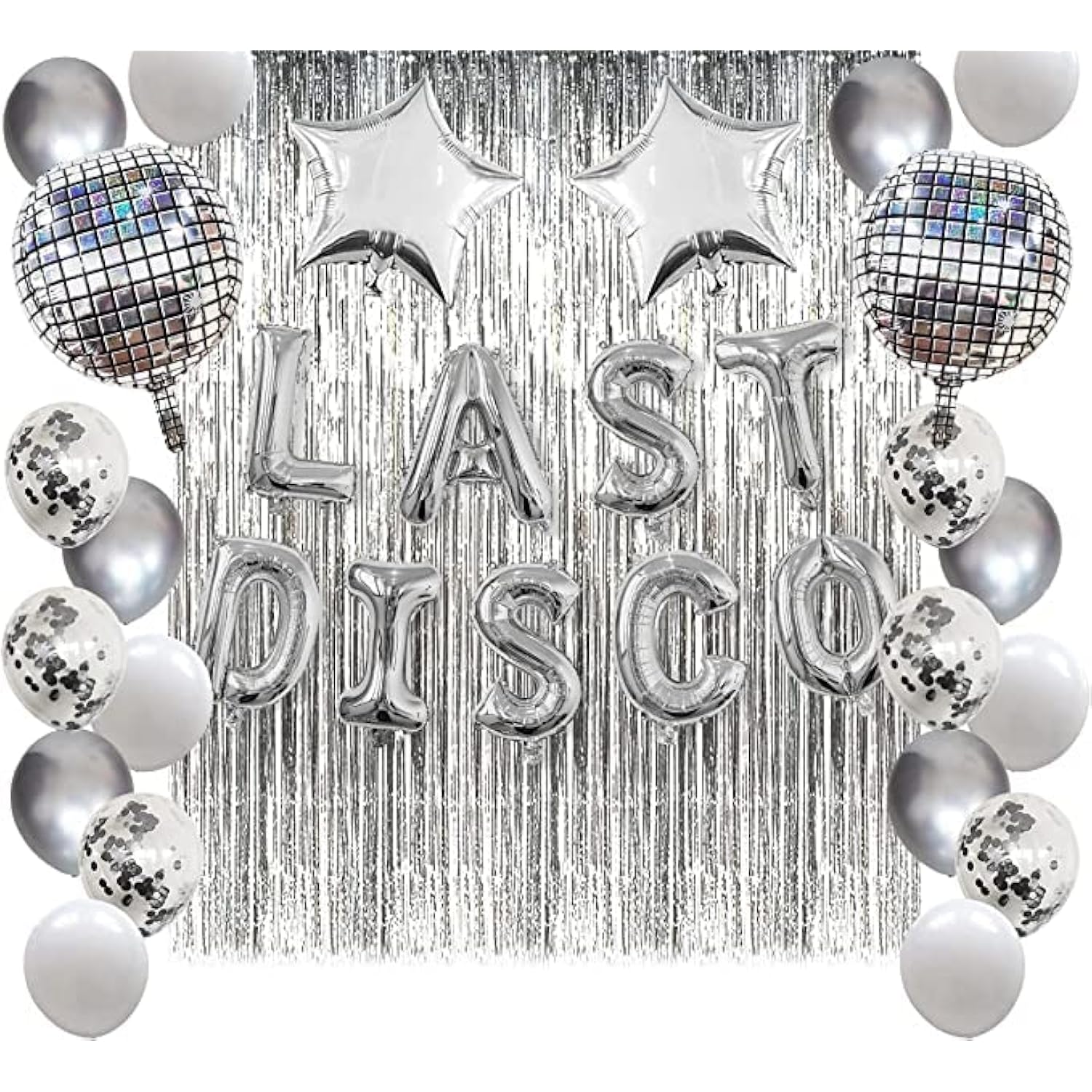 Last Disco Bachelorette Party Kit - Silver Disco & Western Cowgirl Bachelorette Party Supplies