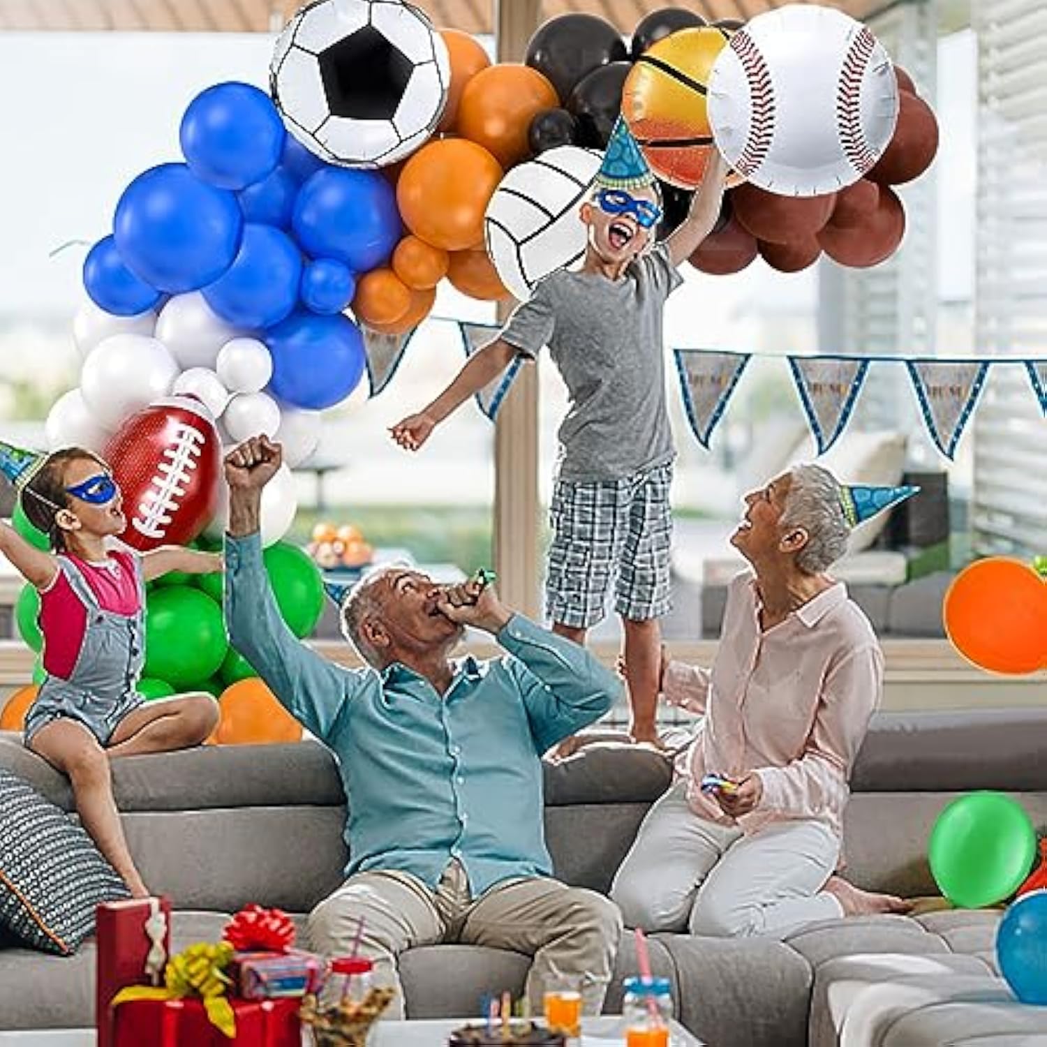 Sport Balloon Arch Garland: Football & Ball Decorations for Themed Parties