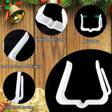 Christmas Light Hangers Clips 1 5/8 Inch Fascia Board Clips Hooks Holiday Deck Light Hooks For Christmas Decoration Roof Gutter Fence In Thickness From 1'' To 1 5/8" (White, 30Pcs)