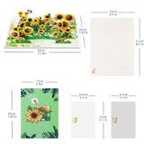 Sunflowers Pop Up Card, Paper Flower Greeting Cards, 3D Pop Up Card For Mother'S Day, Birthday, Anniversary, Get Well Soon, Includes Envelope.