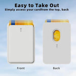 Magnetic Leather Wallet for iPhone 15/14/13/12, RFID 3-Card Holder - White