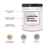 You Nique Designs New American Citizen Candle Gifts For A New Us Citizen - Cool Gifts For American Citizenship - Us Citizenship Present For Women, Men - New Citizen Surprise (Mahogany Teakwood)