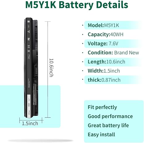 Dell Inspiron Battery 40Wh M5Y1K 14.8V for 3000 5000 Series 5559