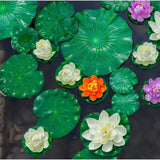 15Pcs Artificial Lily Pads For Pond, 11In & 6In Artificial Flowers Floating Foam Lotus Flower With Fake Lily Pads, For Pool Garden Koi Fish Pond Aquarium Pool Wedding Decor