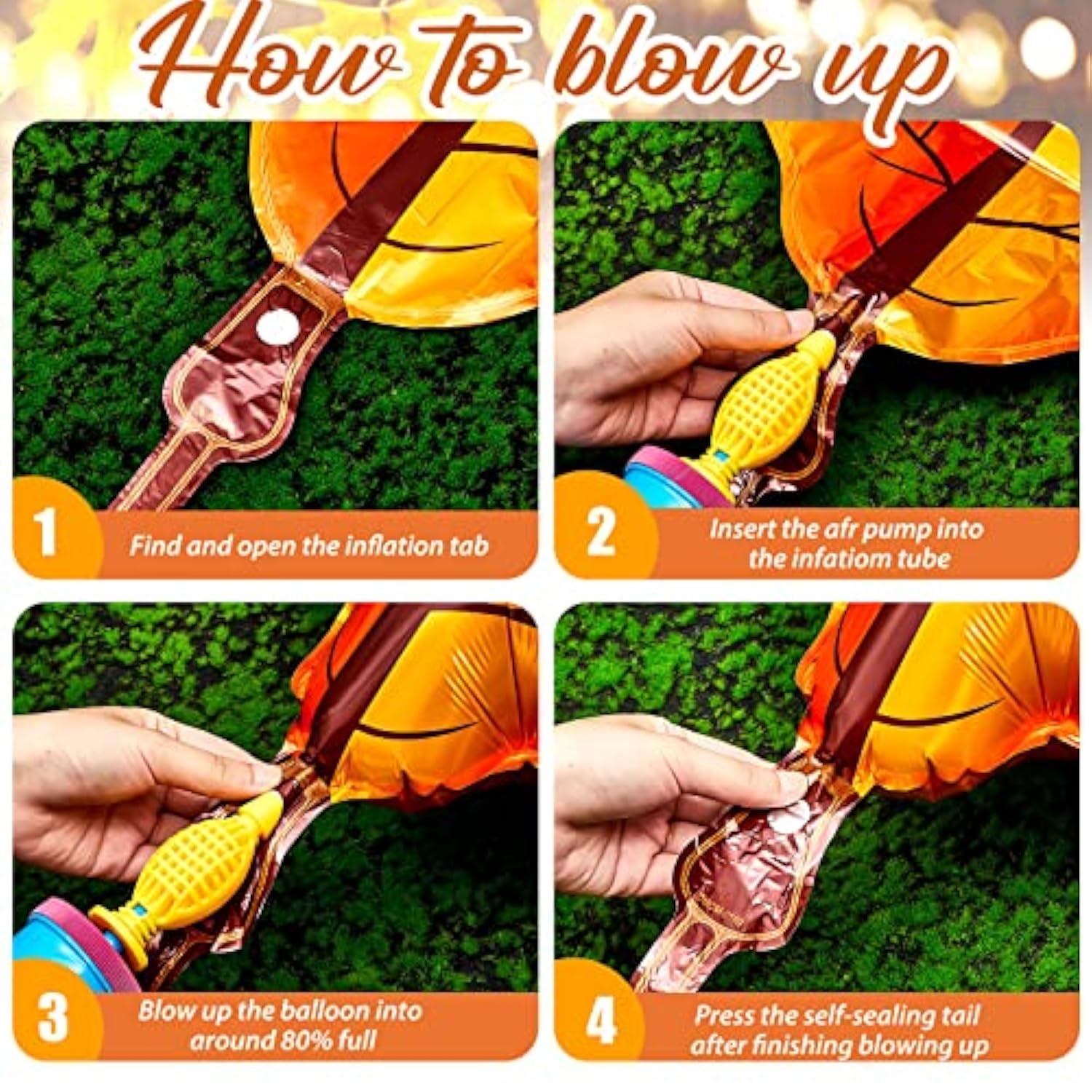 Fall Thanksgiving Balloons 24Pack Pumpkin Maple Leaf Pine Cone Balloons for Autumn Party Decor