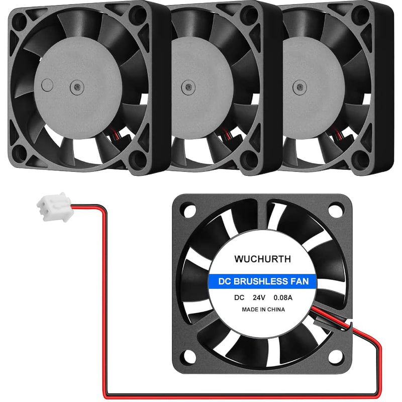 4 Pcs 4010 Fans Dc 24V, Dual Ball Bearing Brushless Turbine Turbo Cooling Fans