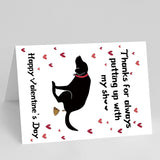 Naughty Valentines Day Card To Dog Mom Dad, Funny Puppy Valentine’S Day Gift Ideas, Happy Vday Greeting Card For Friends