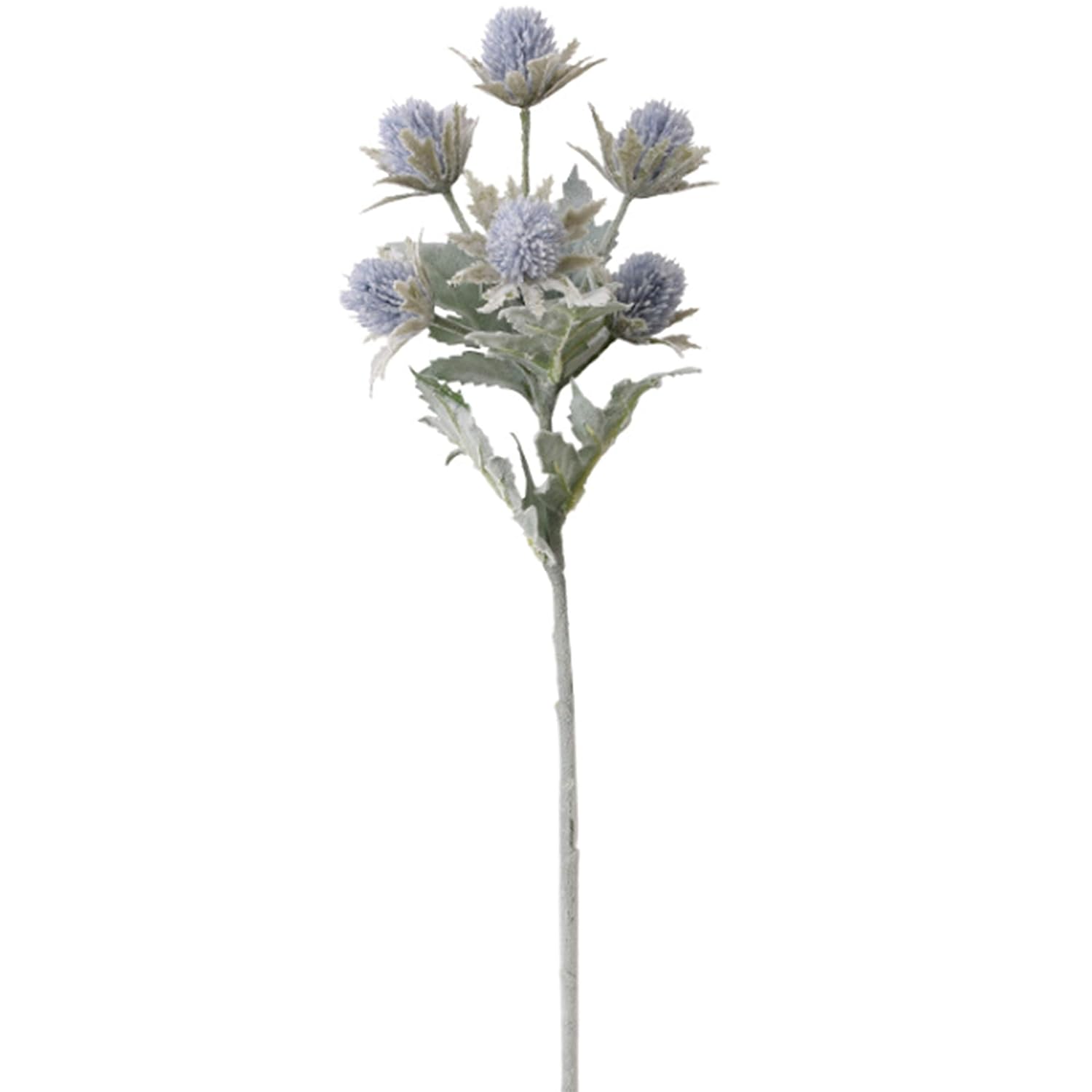 3 Pack Artificial Thistle Flowers Eryngiums Faux Plants Floral Tree Picks Christmas Greenery Picks And Sprays For Garden Wedding Prom Party Bouquet Floral Arrangement (Blue)