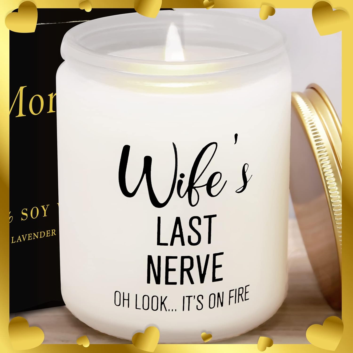 Valentines Day Gifts For Her - Wife'S Last Nerve Candle - Wedding Or Christmas Birthday Gifts For Women Wife Friends From Husband - Valentine Candles Gift Ideas For Anniversary/Mother'S Day