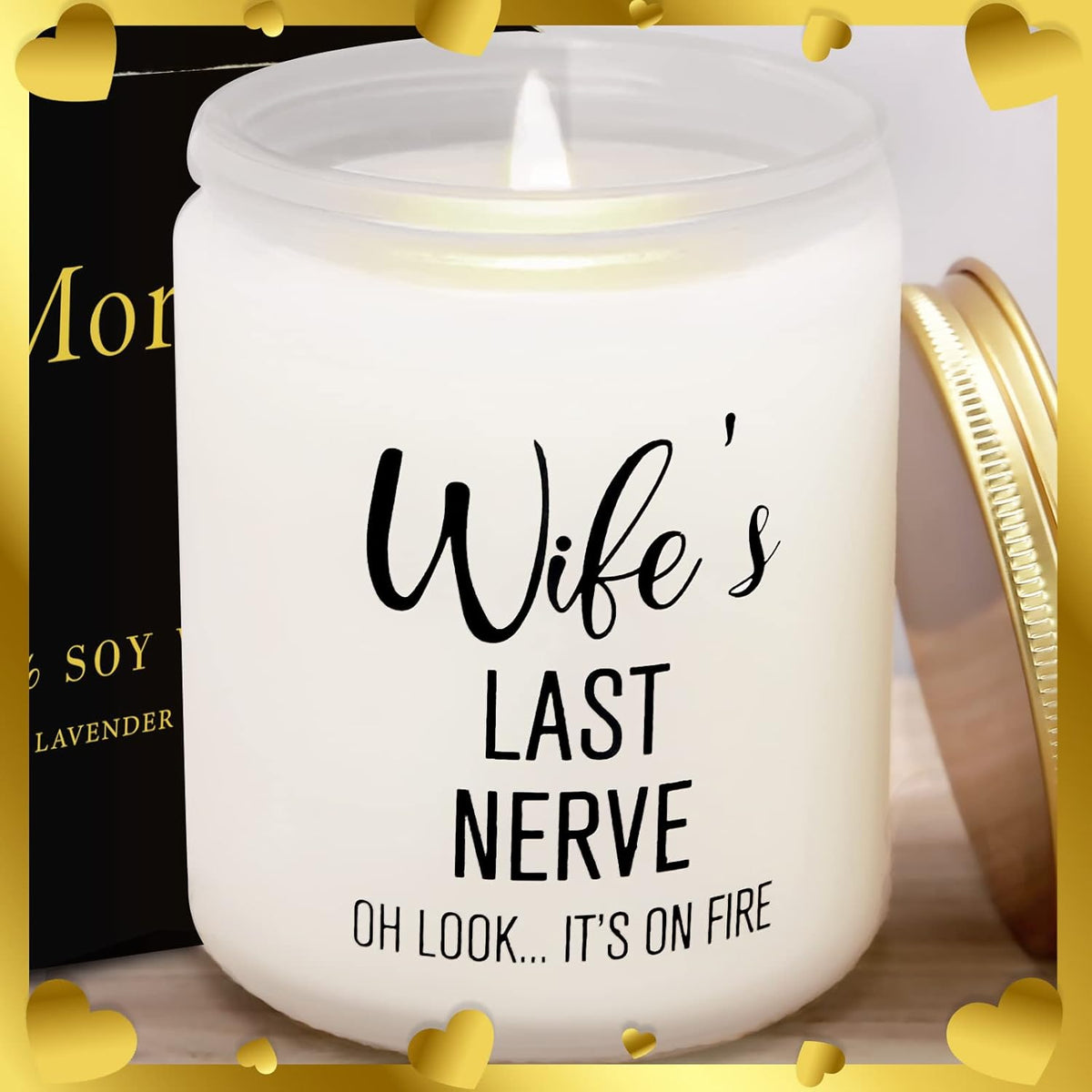 Valentines Day Gifts For Her - Wife'S Last Nerve Candle - Wedding Or Christmas Birthday Gifts For Women Wife Friends From Husband - Valentine Candles Gift Ideas For Anniversary/Mother'S Day