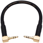 Cess-068 Short Audiophile Audio Cable 3.5Mm Trs Right Angle Male To Male, 6 Inches