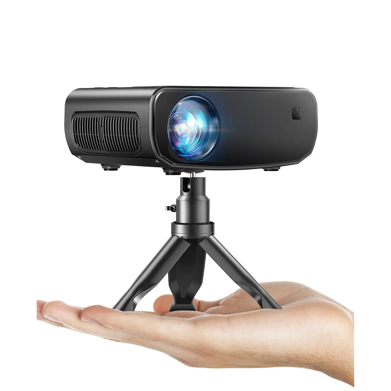 2024 WiFi Mini Projector, 1080P, 200", w/ Tripod & Bag, iOS/Android Compatible