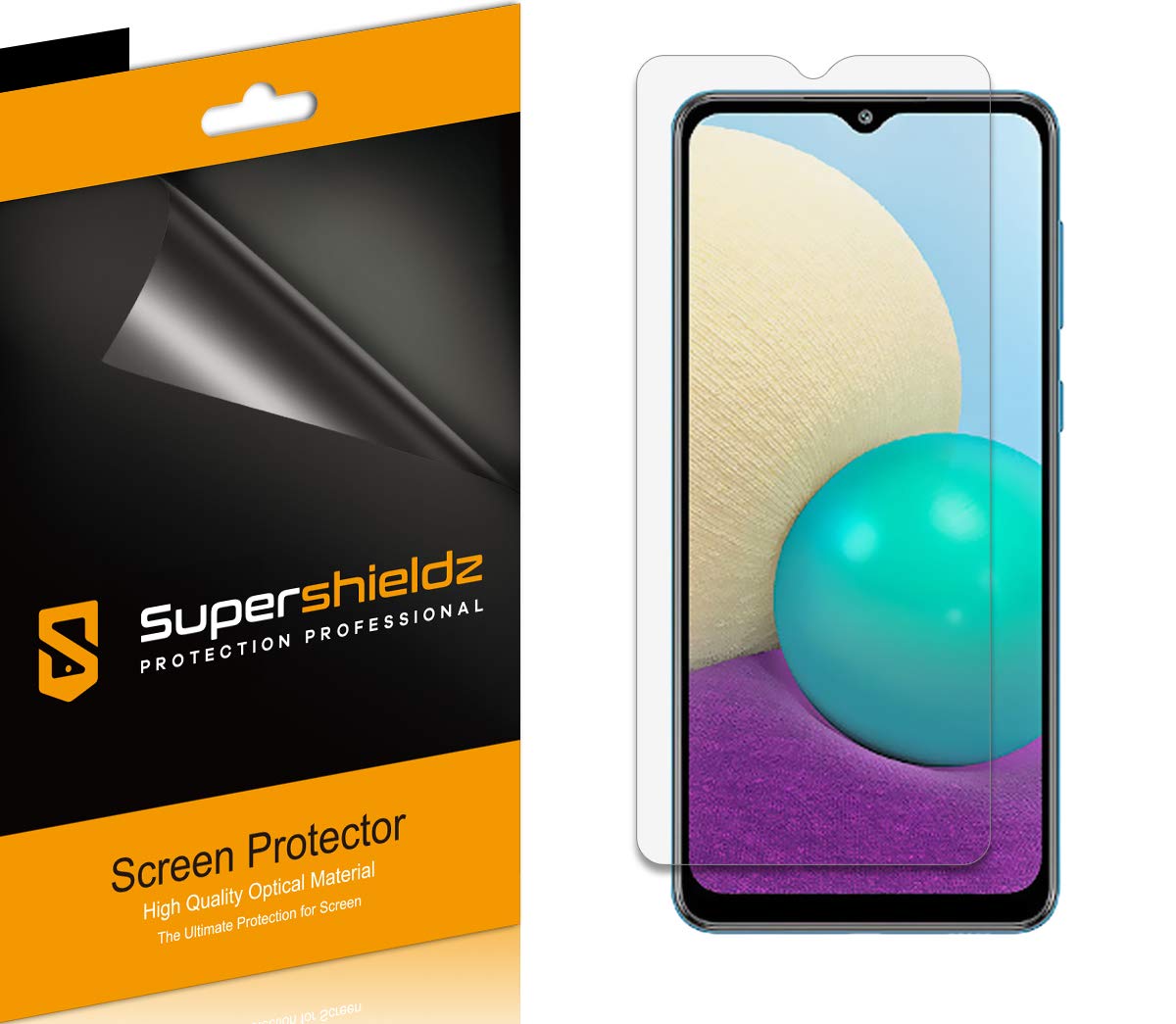 (6 Pack) Designed for  Galaxy A02 Screen Protector, High Definition Clear Shield (PET)