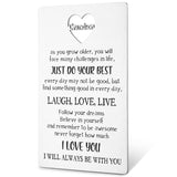 Grandson Wallet Card - Grandma'S Inspirational Gifts For Graduation, Birthday, Christmas & Deployment