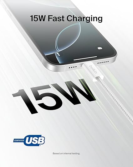 2 Pack 6.6FT USB A to USB C Braided Fast Charging Cable for iPhone Samsung Pixel iPad