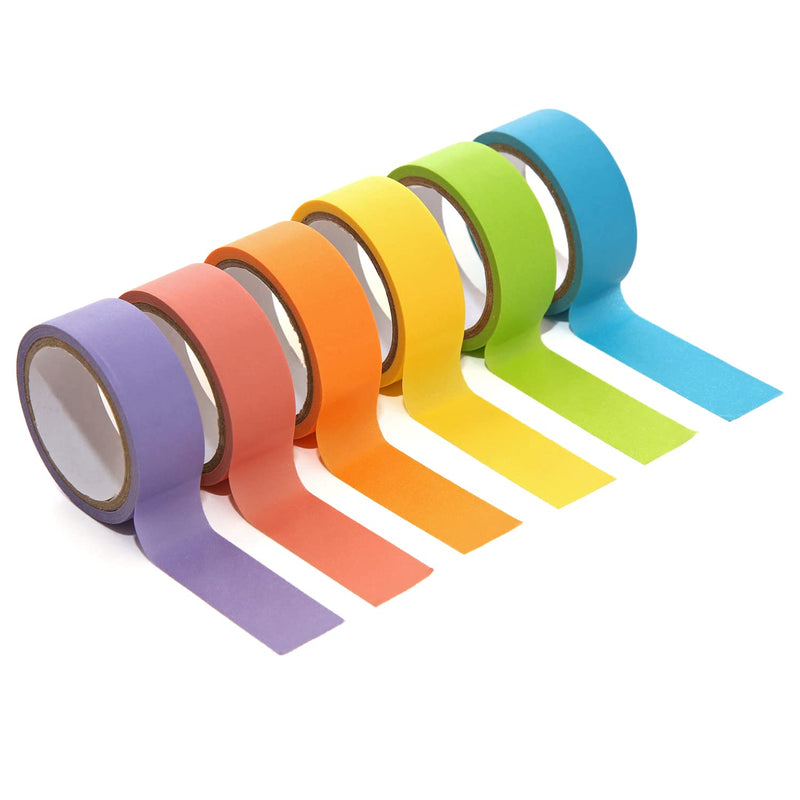 Colorful Washi Tape Set With Full Rainbow Of Pastel