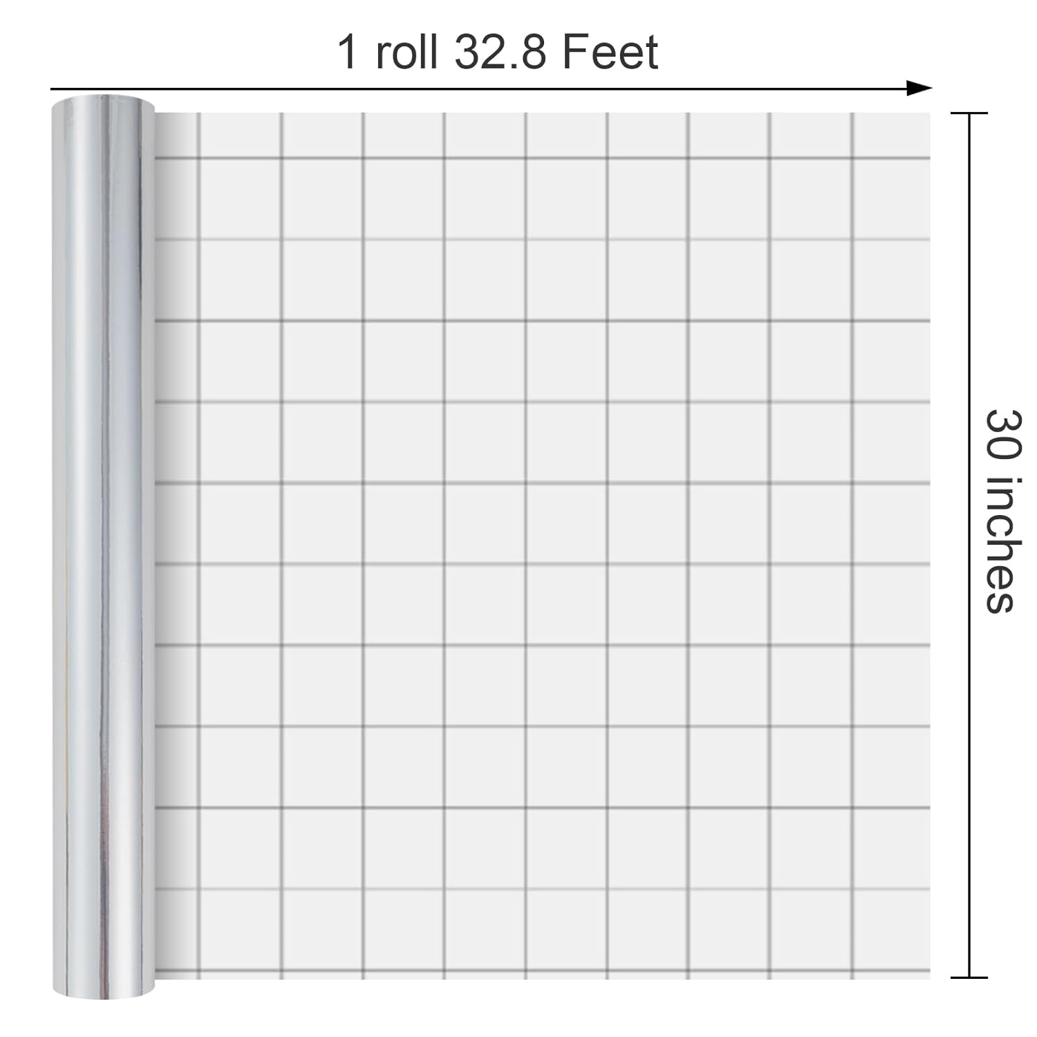 Metallic Silver Wrapping Paper Jumbo Roll - 30 In X 32.8 Ft (81.7 Sq.Ft.) Solid Color Gift Wrap With Cutting Lines For Christmas, Wedding, Birthday, Valentines Day, Mothers Day, Baby Shower