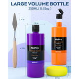 24 Colors Large Bulk Acrylic Paint Set (8.45 Oz/250 Ml), Rich Pigments Non Toxic, Bulk Painting Supplies For Artist Beginners On Canvas, Wood, Rock, Glass, Ceramic, Crafts With Color Wheel
