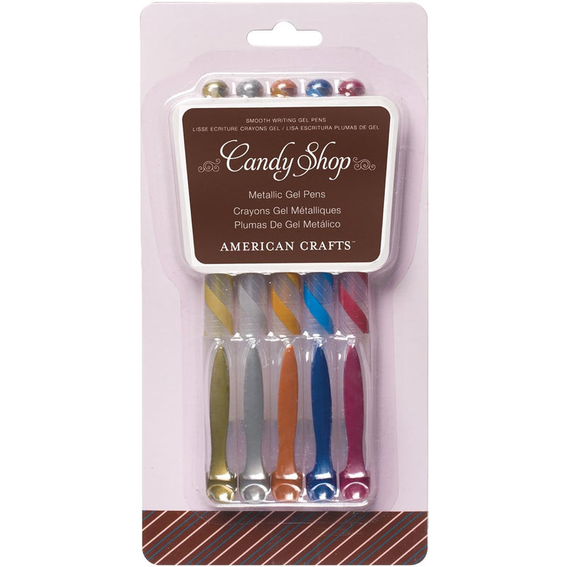 American Crafts 5-Pack Candy Shop Gel Pen, Metallic