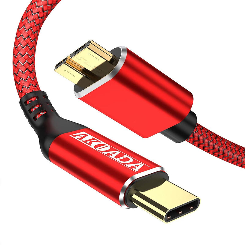 2 Pack 5Gbps Usb C To Micro B Cable 3.0, Type C To Micro B Hard Drive Cable, N