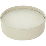 Deco 79 Metal Decorative Candle Pink Blush & Poppy Scented Textured 59oz 5 Wick Aromatherapy Candle with White Wax, Wax Aromatherapy Candle 9" x 9" x 3", Cream