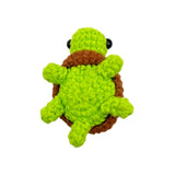 Valentines Day Gifts, Handmade Cute Crocheted Sea Turtle Pocket Hug Token, Small Gifts, Greeting (Brown Turtle)