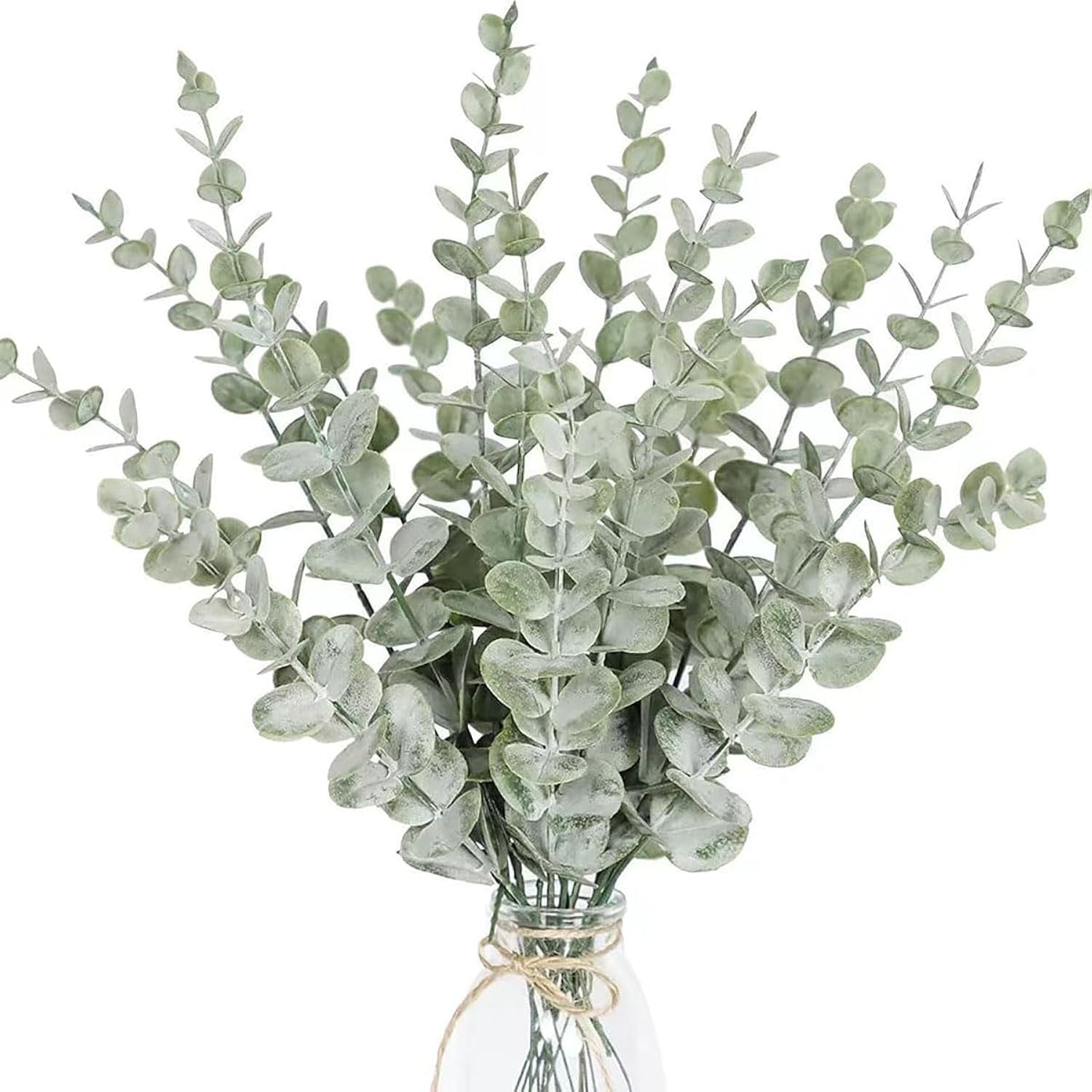 Fake Eucalyptus Stems Faux Eucalyptus Leaves Eucalyptus, Artificial Fake Greenery For Centerpiece, Real Touch Fake Greenery Branches For Wedding Flower Bouquet Home Office Decoration