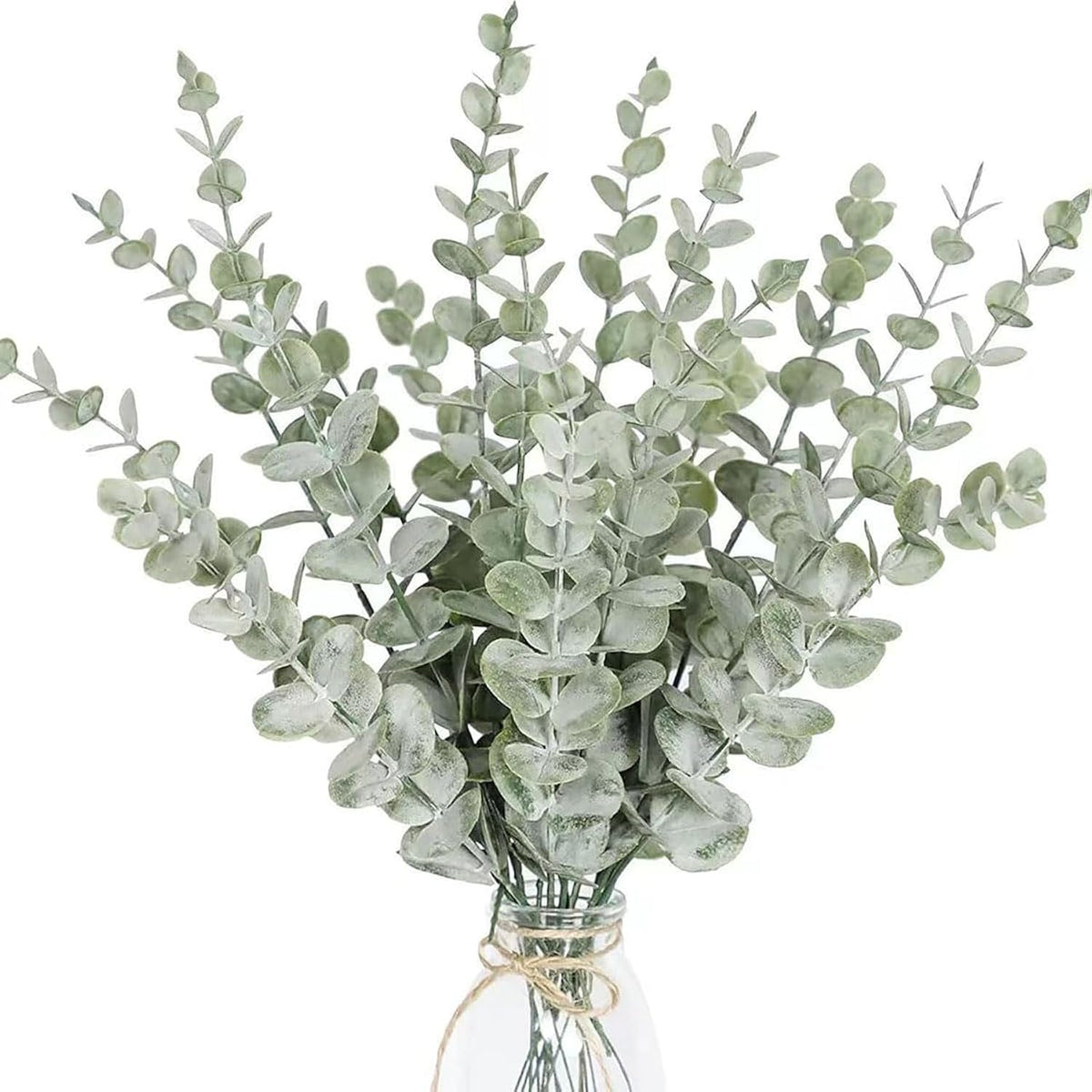 Fake Eucalyptus Stems Faux Eucalyptus Leaves Eucalyptus, Artificial Fake Greenery For Centerpiece, Real Touch Fake Greenery Branches For Wedding Flower Bouquet Home Office Decoration