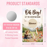 50 Pack Let The Adventure Begin Baby Shower Scratch Off Game Cards, Woodland Baby Shower Scratch Off Games Cards For Birthday Christmas Winter Holiday Party Diaper Raffle Game Gender Reveal