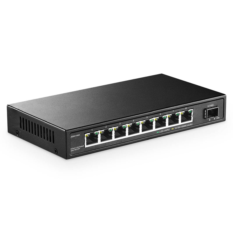 8 Port 2.5G Network Switch With 10G Sfp, 8 X 2.5Gbase-T Ports, Compatible With