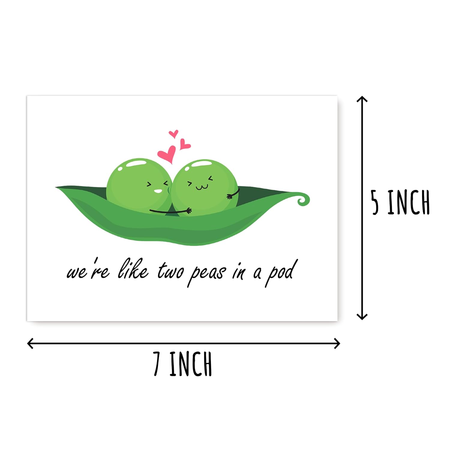 We'Re Like Two Peas In A Pod - Peas Card - Peas Anniversary Card - Valentine'S Day Card - Cute Anniversary Card - Romantic Card - Love Card, White