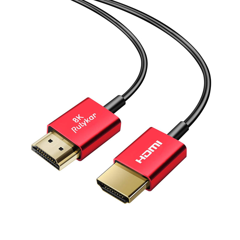 Short 8K Hdmi 2.1 Cable 1.5Ft/0.5M, Ultra High Speed 48Gbps, Ultra Thin Hdmi C