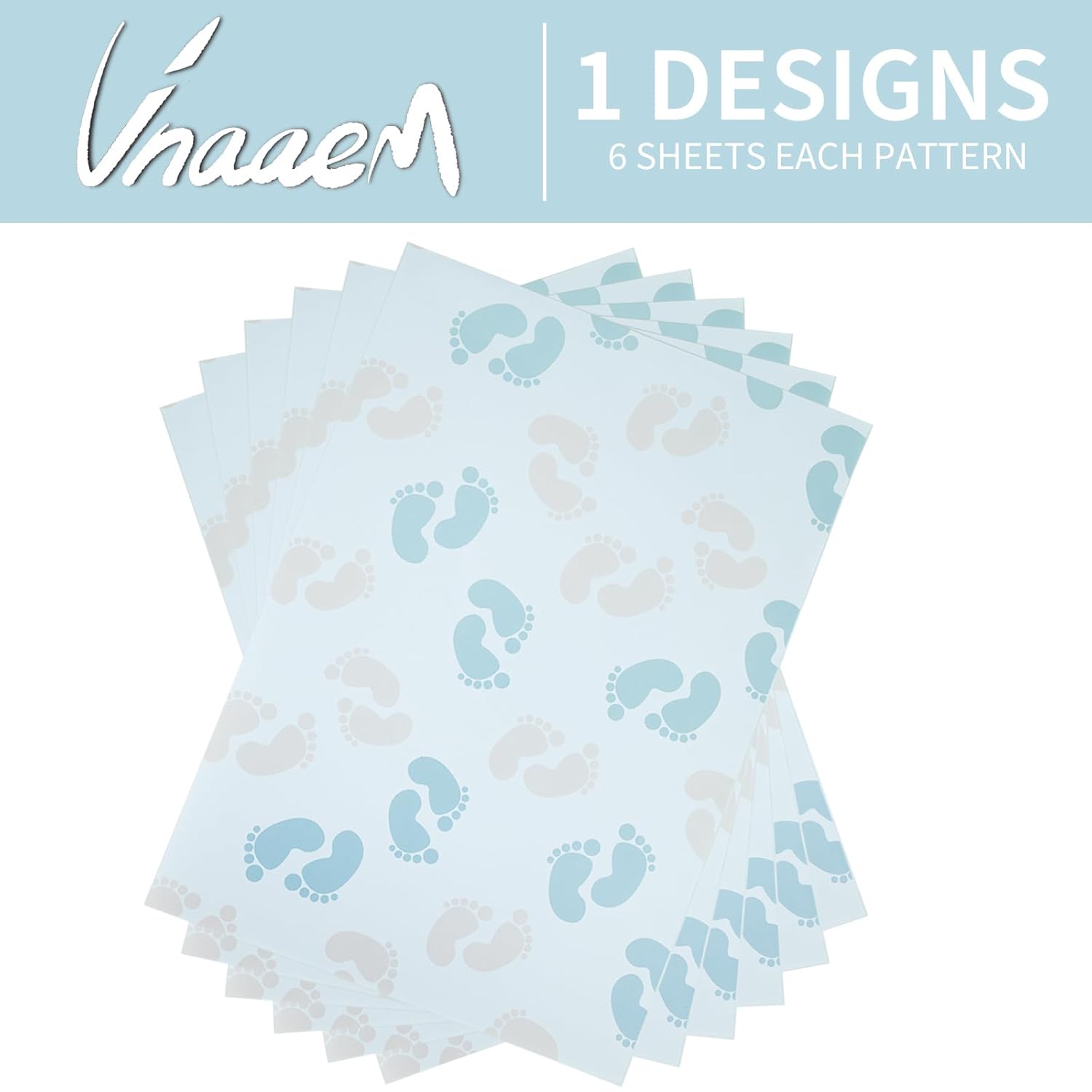 Baby Feet Wrapping Paper 6 Pc Blue Pink Footprints Wrap Paper Folded Flat For Boy Girl Infant Baby Shower Birthday Holiday Party 19.6 X27.8Inch