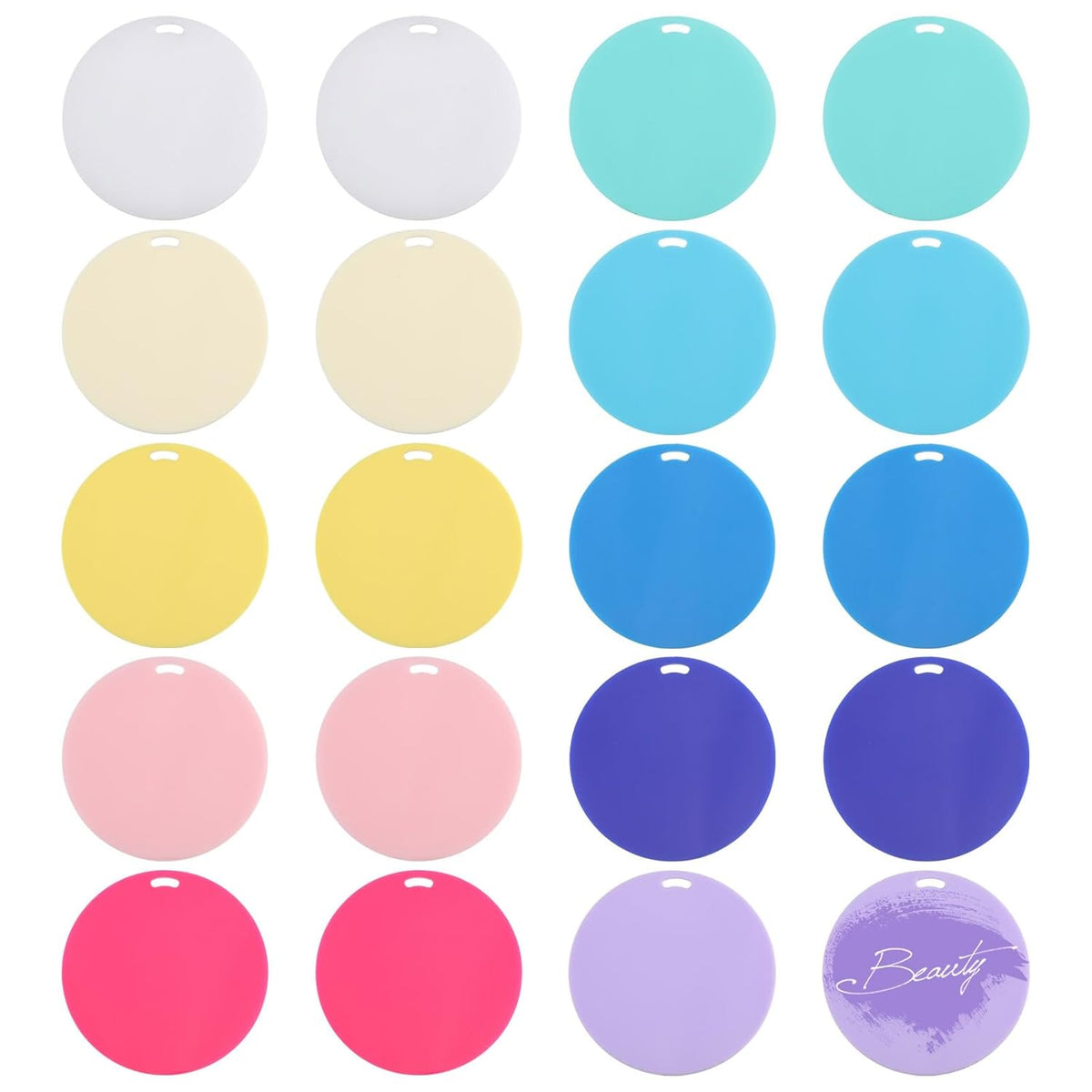 20 Pcs 10 Colors 3 Inch Acrylic Circle Blanks With Hole Multicolor Acrylic Circles Unfinished Round Plastic Sheet For Vinyl Cutting Diy Projects Paintings Sign