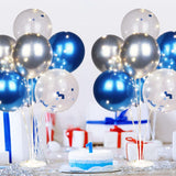2 Set Table Balloon Stand Kit With Lights, Balloon Centerpieces For Tables Include 16 Latex Confetti Balloons, Christmas Centerpieces Tables Decorations For Birthday, Weddings, Anniversary