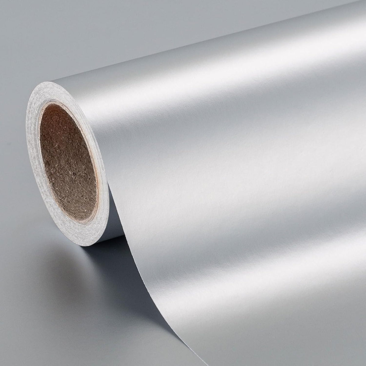 Mini Wrapping Paper Roll-46.8 Sqft. Matte Silver Solid Color For Birthday, Christmas, Wedding, Baby Shower, Holiday, Bridal Shower-17In X 33Ft