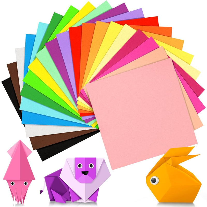 Origami Paper, 200 Sheets, 20 Colors, 6 Inch Square, Double Sided Colored Pape