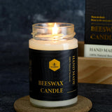 Natural Beeswax Jar Candles ?Organic Emergency Candles In Glass - Smokeless Slow Burnning | 36 Hours Long Burning Time - White