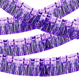 4 Pack Iridescent Fringe Float Curtain, Metallic Foil Fringe Garland W