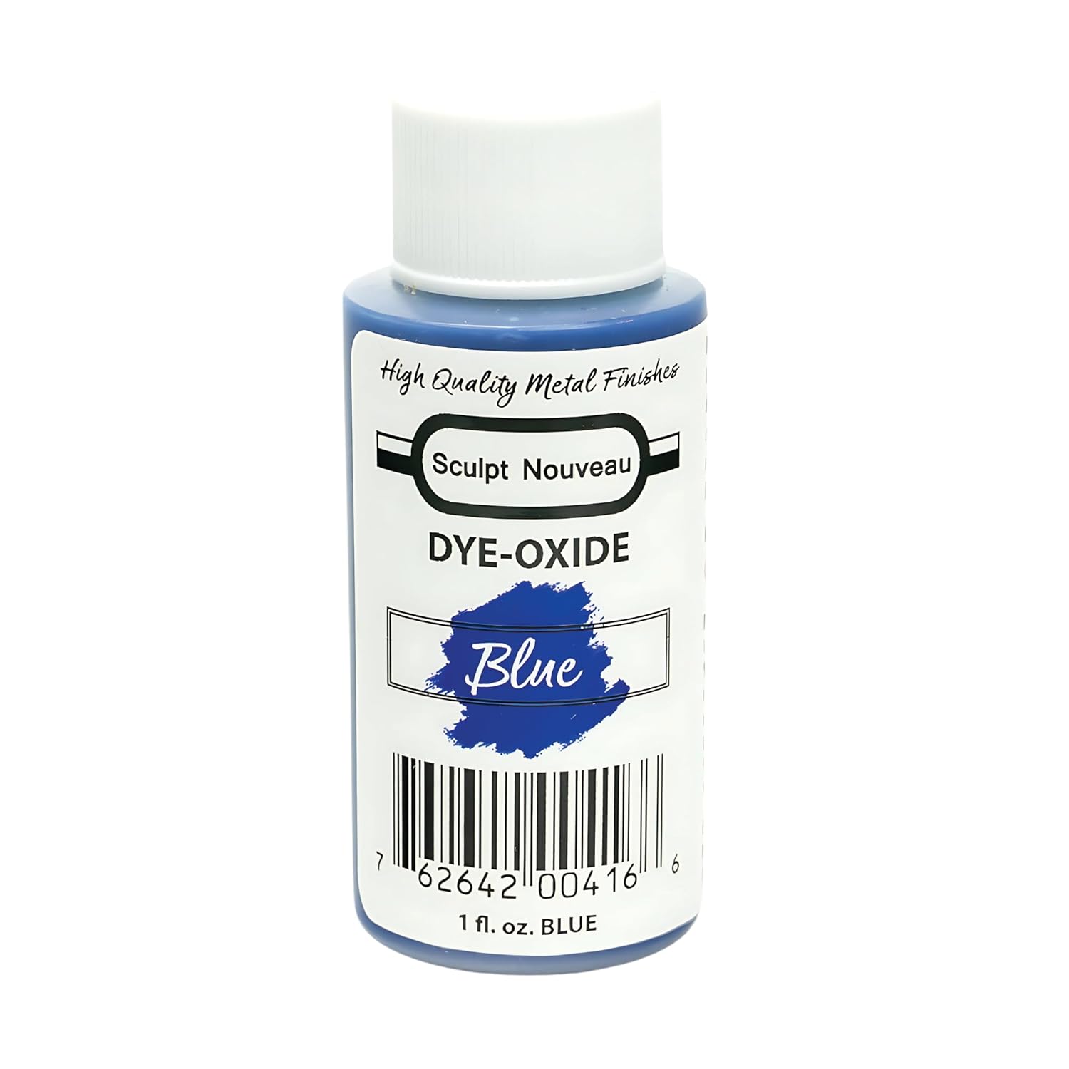Sculpt Nouveau Blue Liquid Dye-Oxide - 1Oz Bottle, Transparent Metal Coloring Dye For Patinas, Metal Coatings, Sculpting, Customizing, And Creating Intense Color Effects