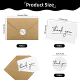 100 Thank You Cards 4X6 Inch, With 100 Kraft Envelopes And 120 Stickers, Thank You Notes Set Bulk,Brown Paper Envelopes,Minimalistic Design For Baby Shower Bridal Shower Business Wedding Graduation