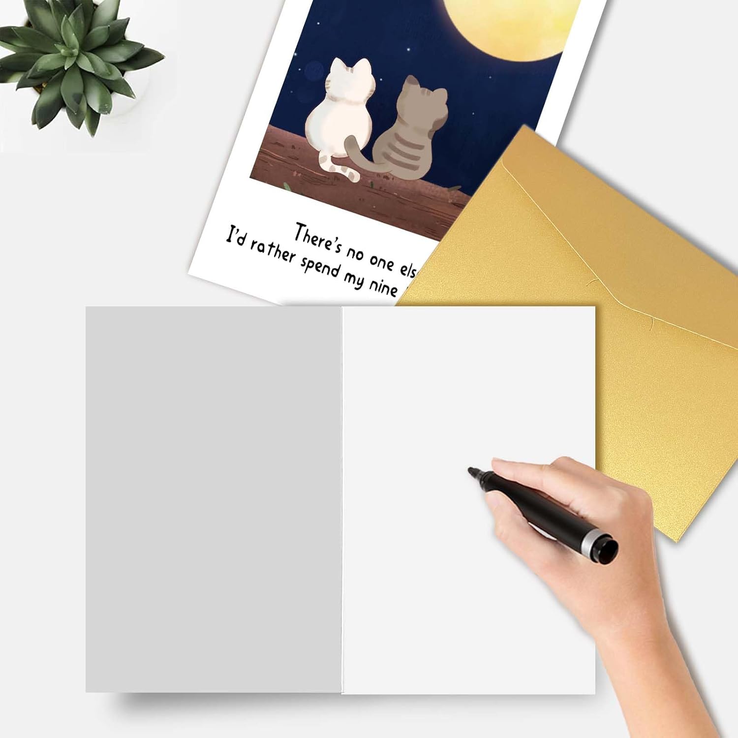 Cats Valentines Day Card For Him Her, Romantic Valentines Day Gifts For Husband Wife Boyfriend Girlfriend, Anniversary Card For Cat Lovers Couple
