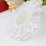 4 Pcs White Lace Bouquet Collar Wedding Bridal Bouquet Holder Collar For Flower Decoration Supplies