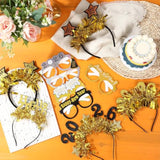 36pcs New Year 2026 Glasses and Black Gold Headbands Party Favors