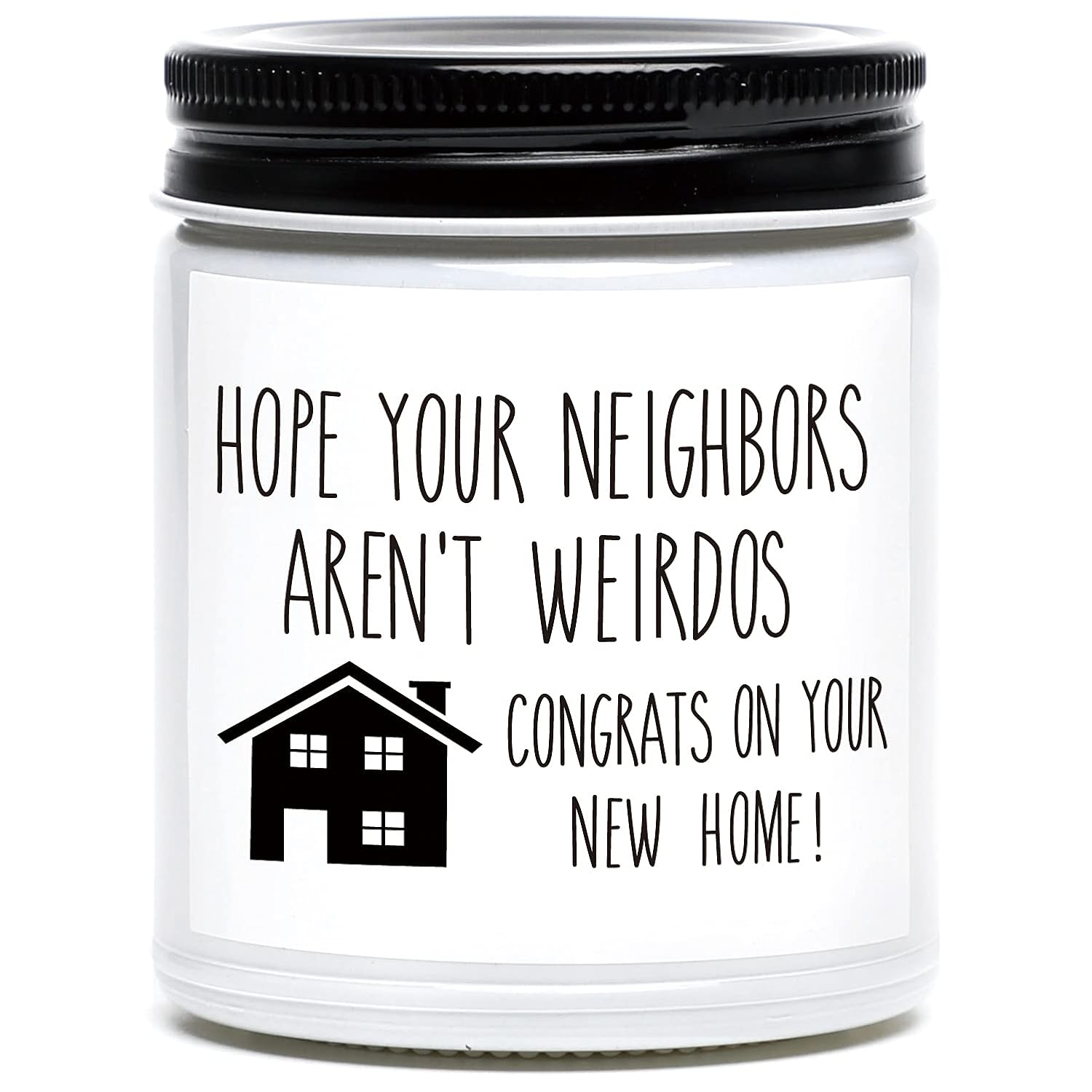 Housewarming Gifts For New Home, Housewarming Scented Candle, New Home Candle, New House Gift, Funny House Warming Gifts, New Homeowner Gift Idea (White)