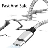 5 Pack 60W USB C to USB C Braided Fast Charging Cable 3FT 6FT 10FT