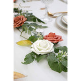 Artificial Flowers 25Pcs Real Looking Ivory Foam Fake Roses With Stems For Diy Wedding Bouquets White Bridal Shower Centerpieces Arrangements Party Tables Decorations
