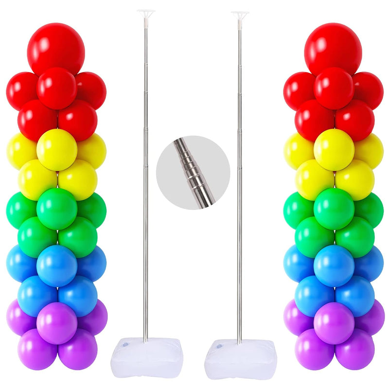 Balloon Stand Kit, 2 Sets Of 6.6Ft Adjustable Height Balloon Column Ki