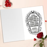 Horror Valentines Day Card For Him, Goth Valentines Gift For Men